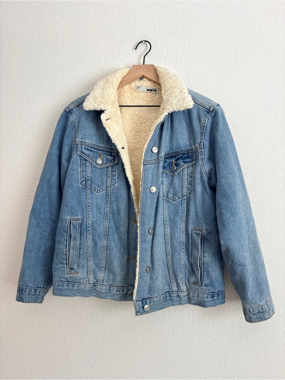 TopShop Denim Sherpa Jacket